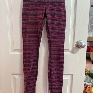 lululemon athletica Striped wonder under Leggings in Purple and Pink
